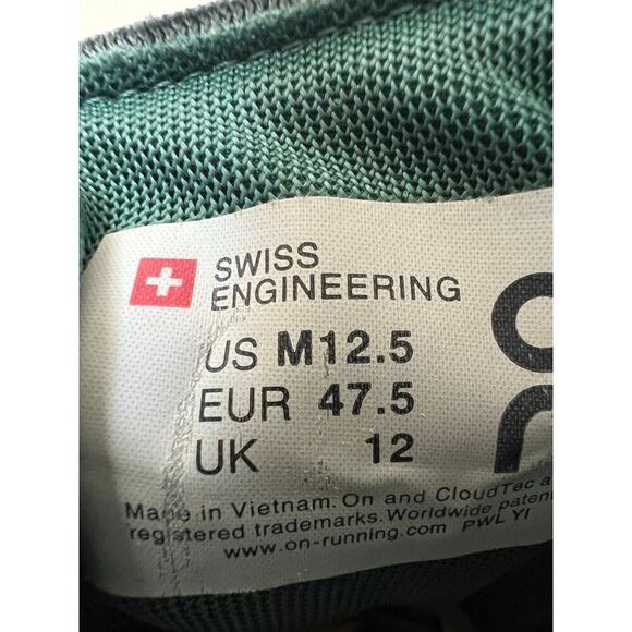 ON CLOUD X Running Shoes Men’s Storm Tide Blue Green Size 12.5 - Picture 9 of 13